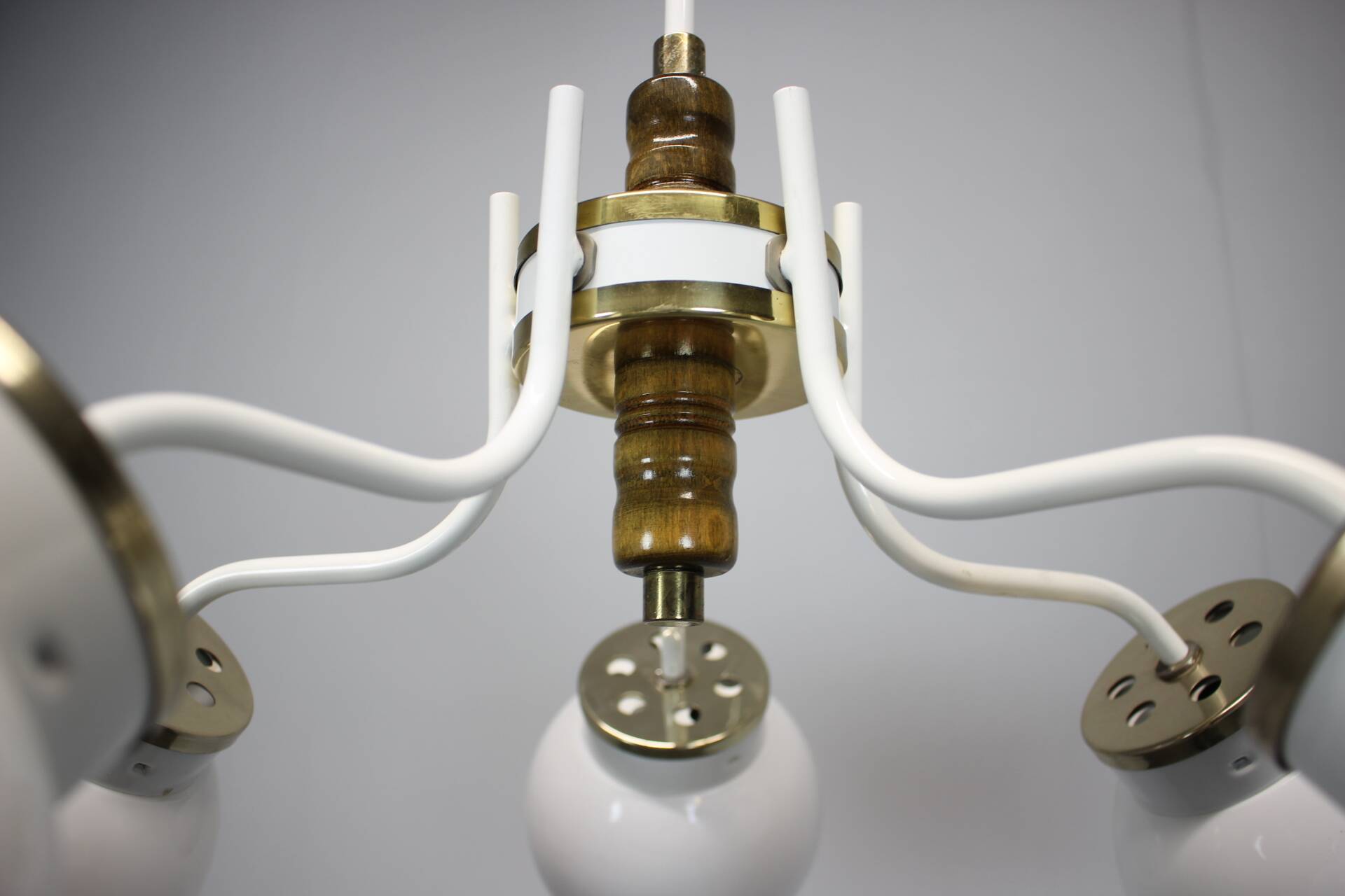 1970s glass chandelier, Czechoslovakia