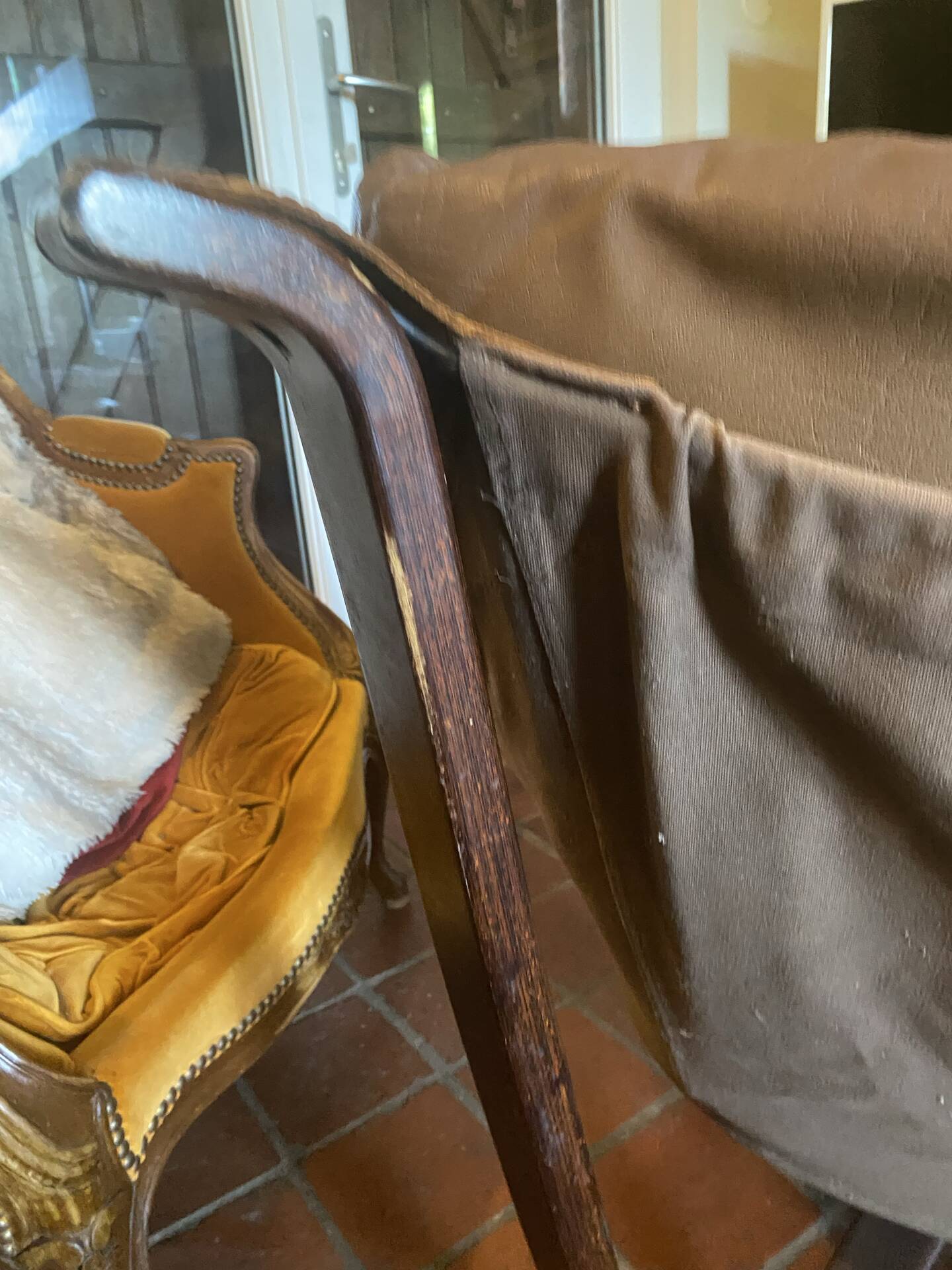 Danish leather and wood armchair Thams Kvalitet