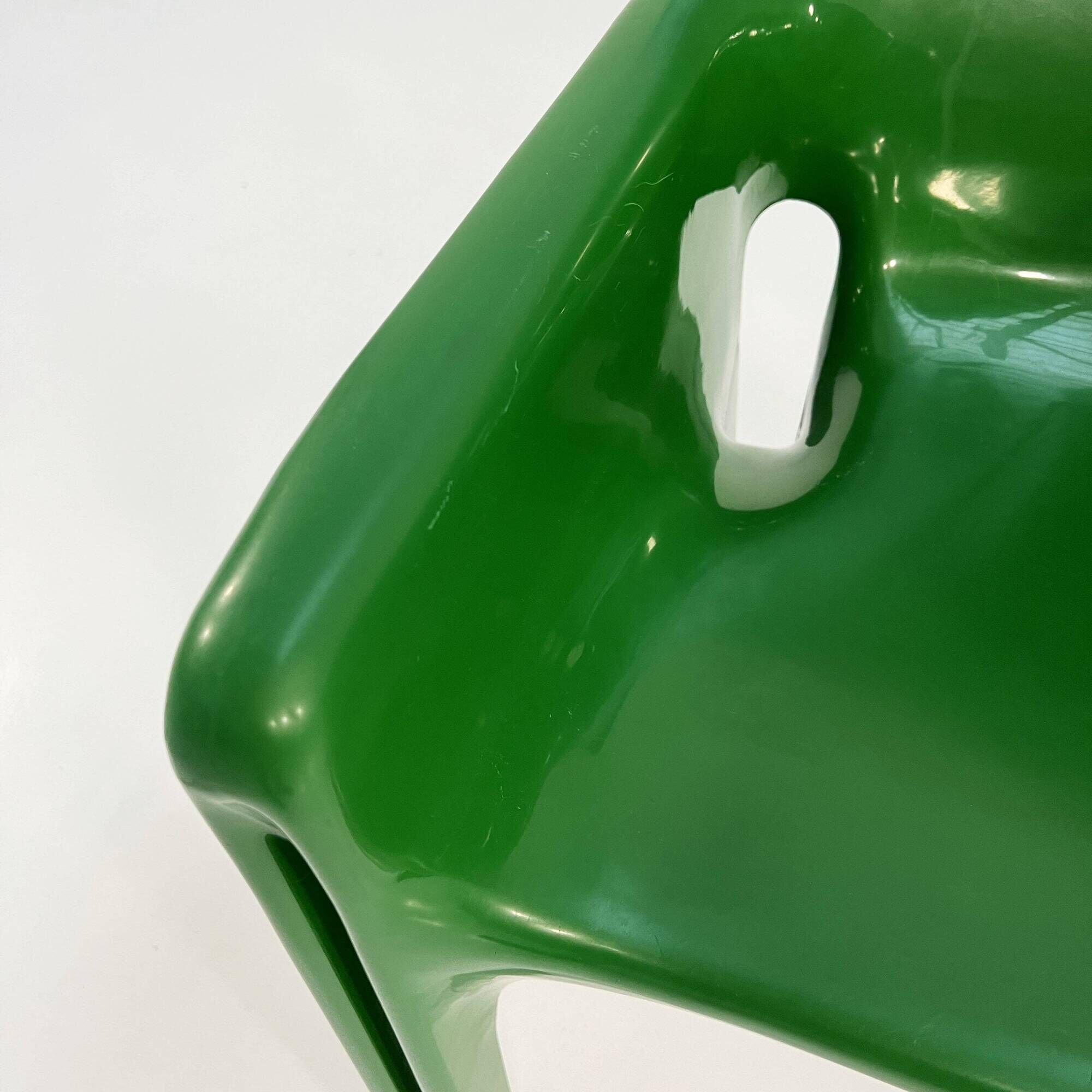 GREEN GAUDI CHAIR BY VICO MAGISTRETTI FOR ARTEMIDE, 1970