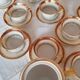 Vilatte Limoges Porcelain Coffee Service 13 Pieces, 11 People 1950
