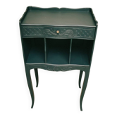 Antique black carbon bedside table