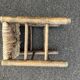 Vintage stool, wood and straw, 1950