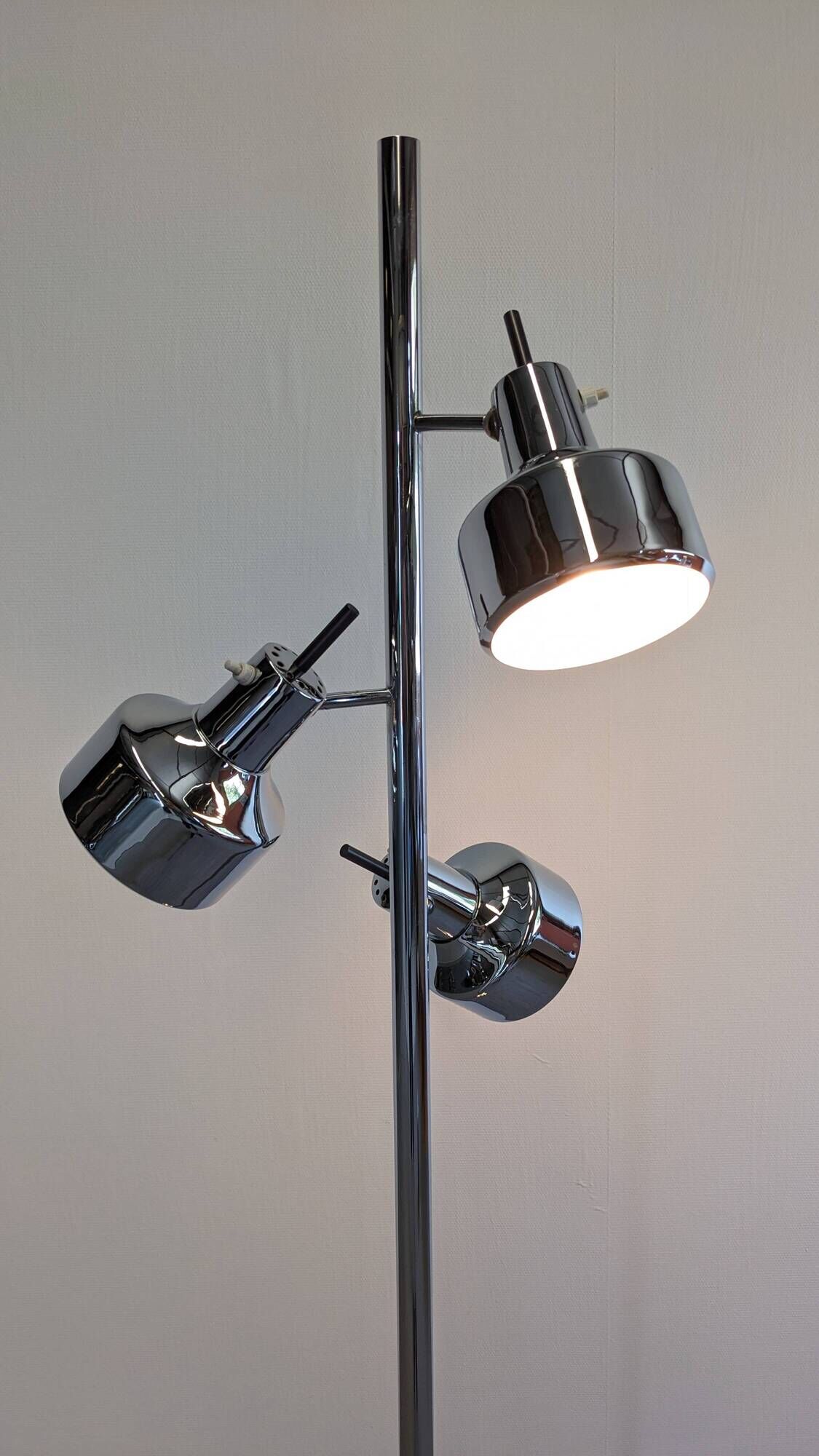 Space age floor lamp with 3 spots by Etienne Fermigier for Monix, France 1970