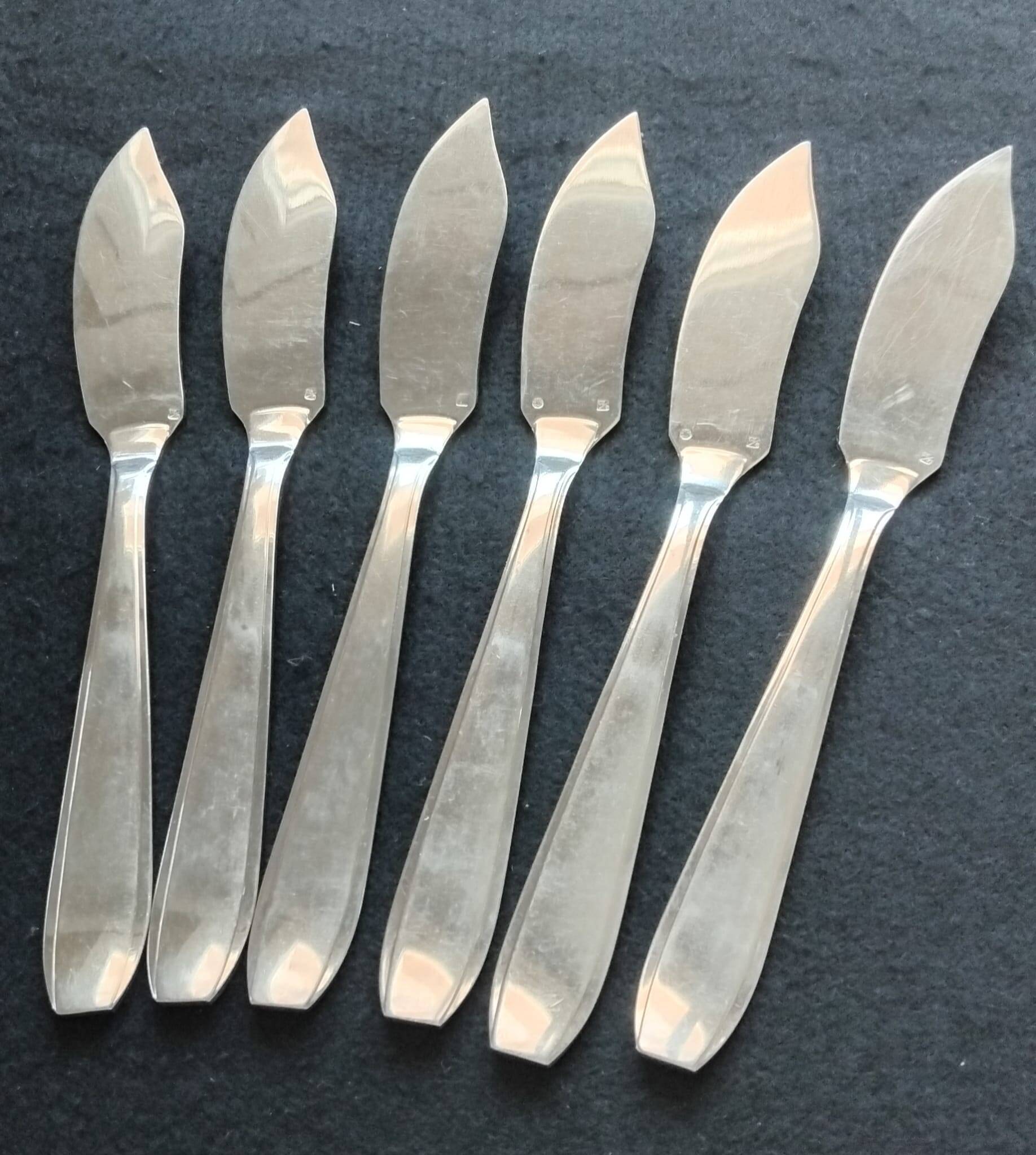 12-piece fish service - Art Deco style - Dell Inox