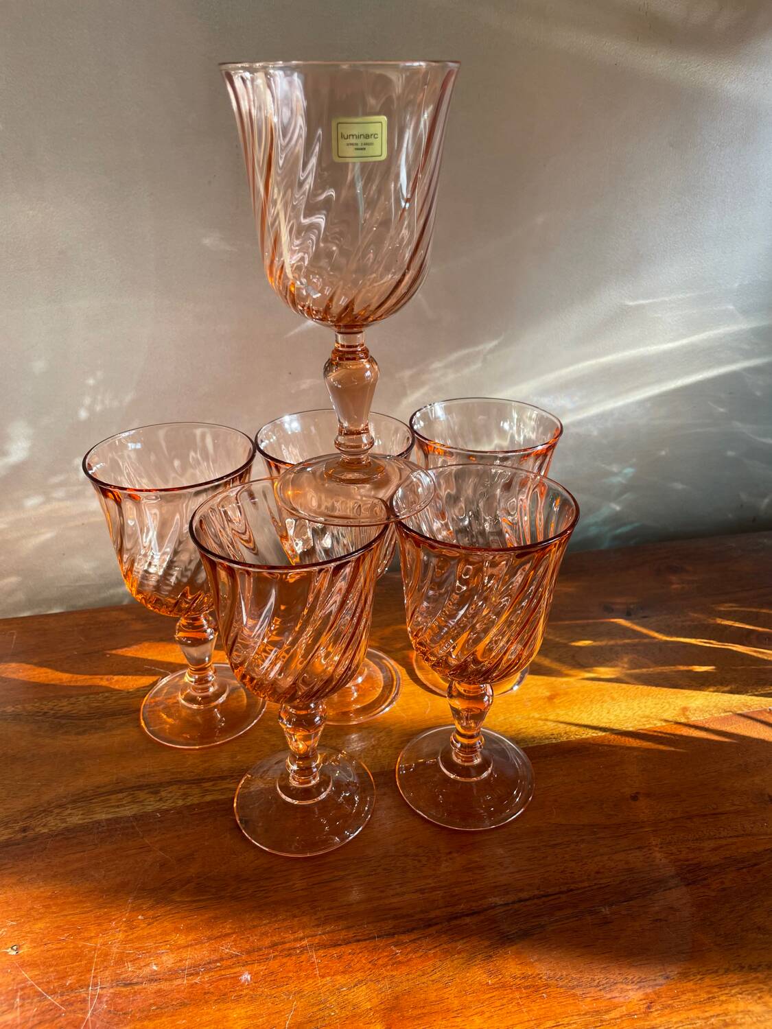 6 Rosaline water glasses