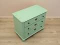 Solid pine chest of drawers painted green, three drawers, Denmark 1950s
