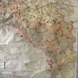 Cold war map of yugoslavia and albania vintage map 1963 linen school map