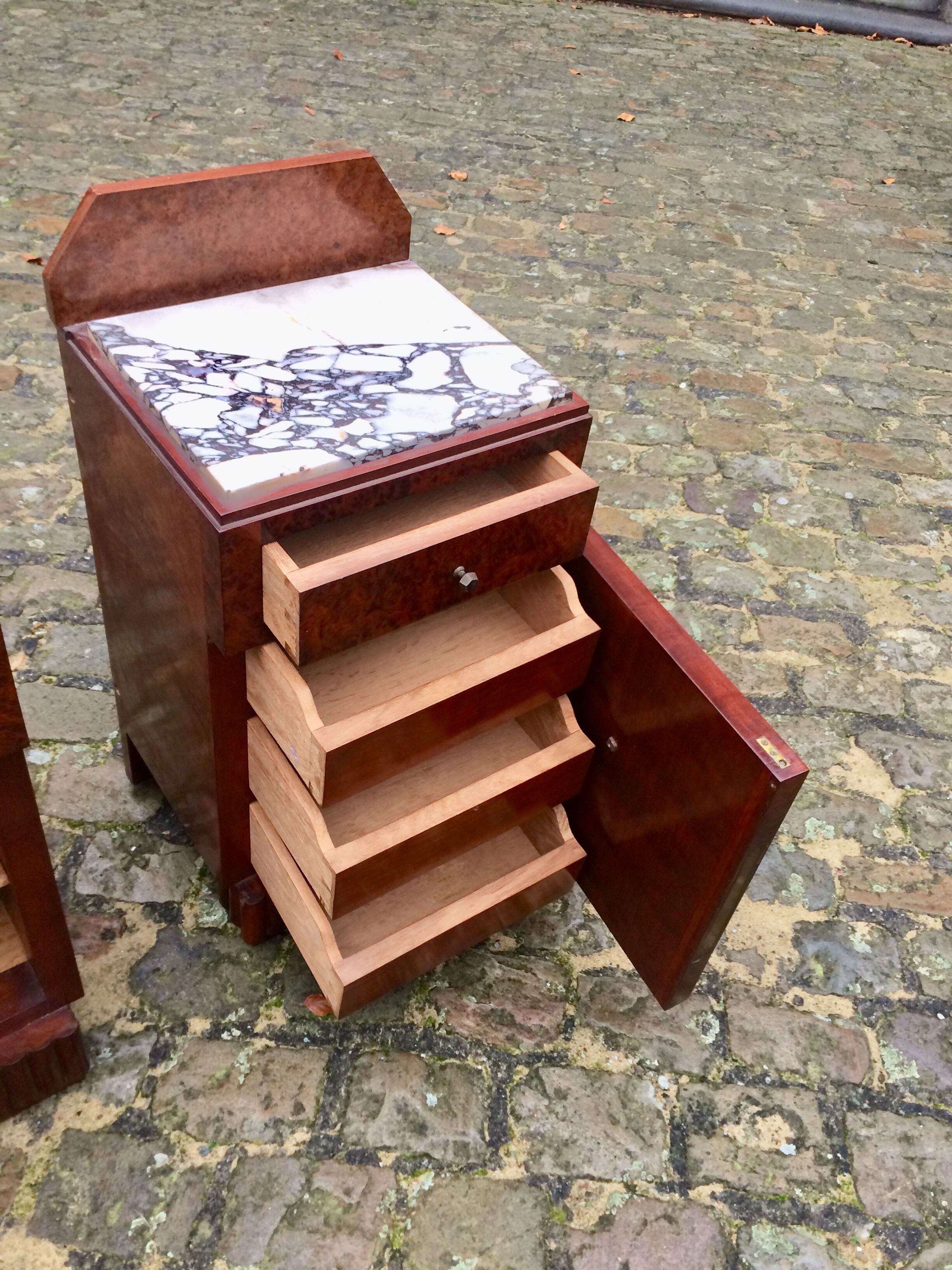 Art deco bedside pair