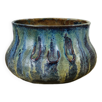 Stoneware vase or planter signed Max Claudet