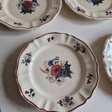 Set of 12 Sarreguemines Plates, Agreste Models