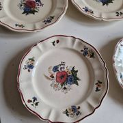 Set of 12 Sarreguemines Plates, Agreste Models