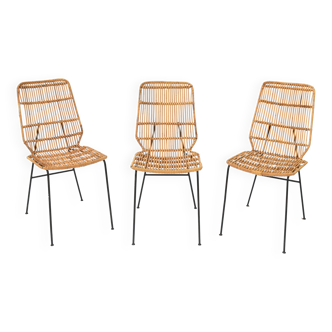 Set of 3 wicker chairs