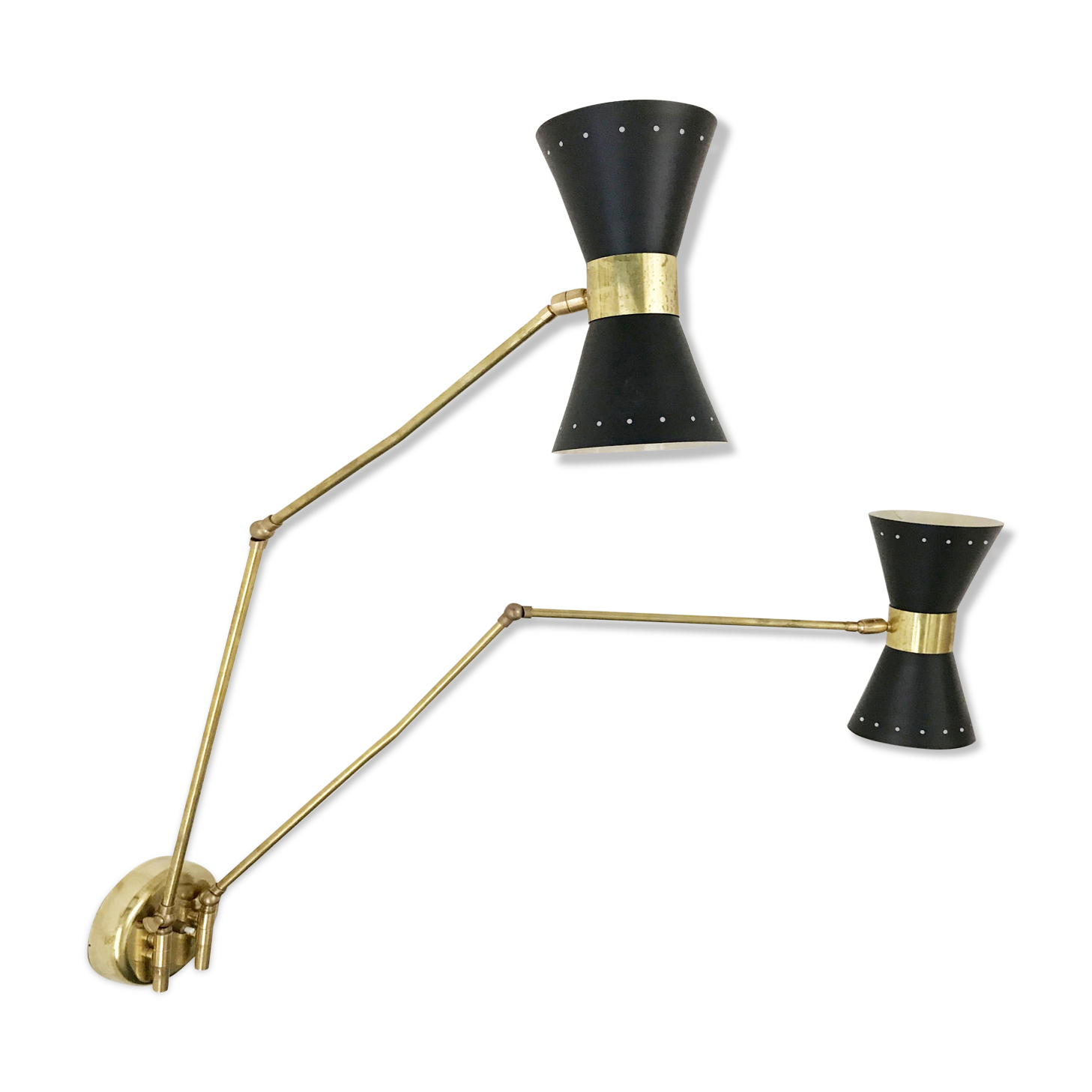 Italian sconce articulated wall diabolo design 50s