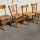 Set de 4 chaises bistrot dépareillées vintage 