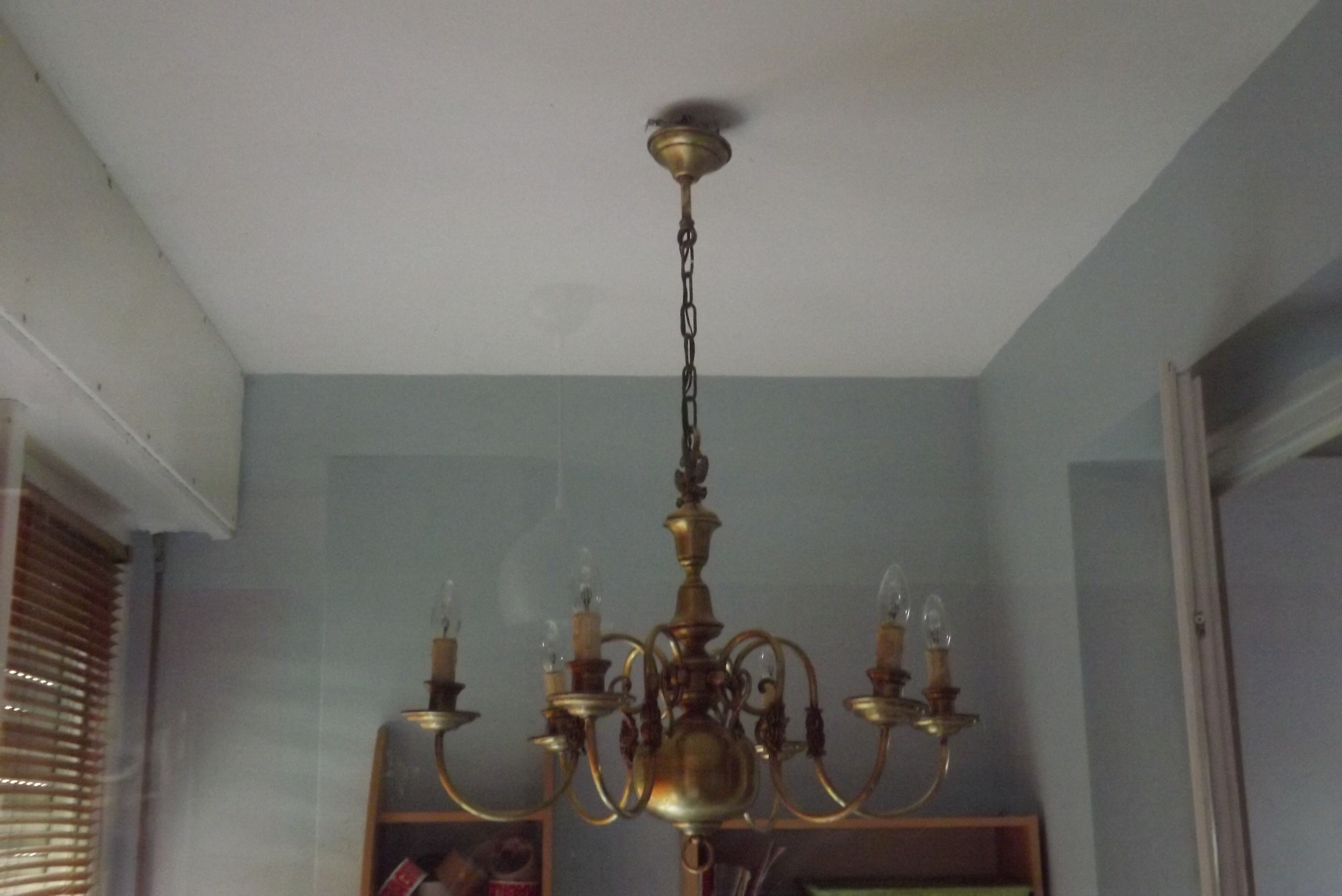 6 brass chandelier branches dutch style