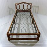 Rattan bed daybed, 1970’s