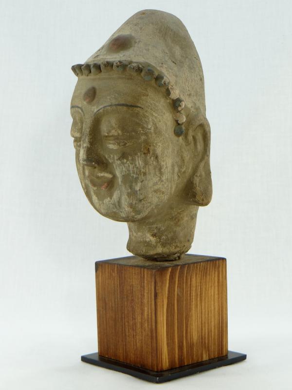 Buddha Head In Cooked Earth, Early 20th Century