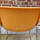 Paire de chaises traineaux Orange