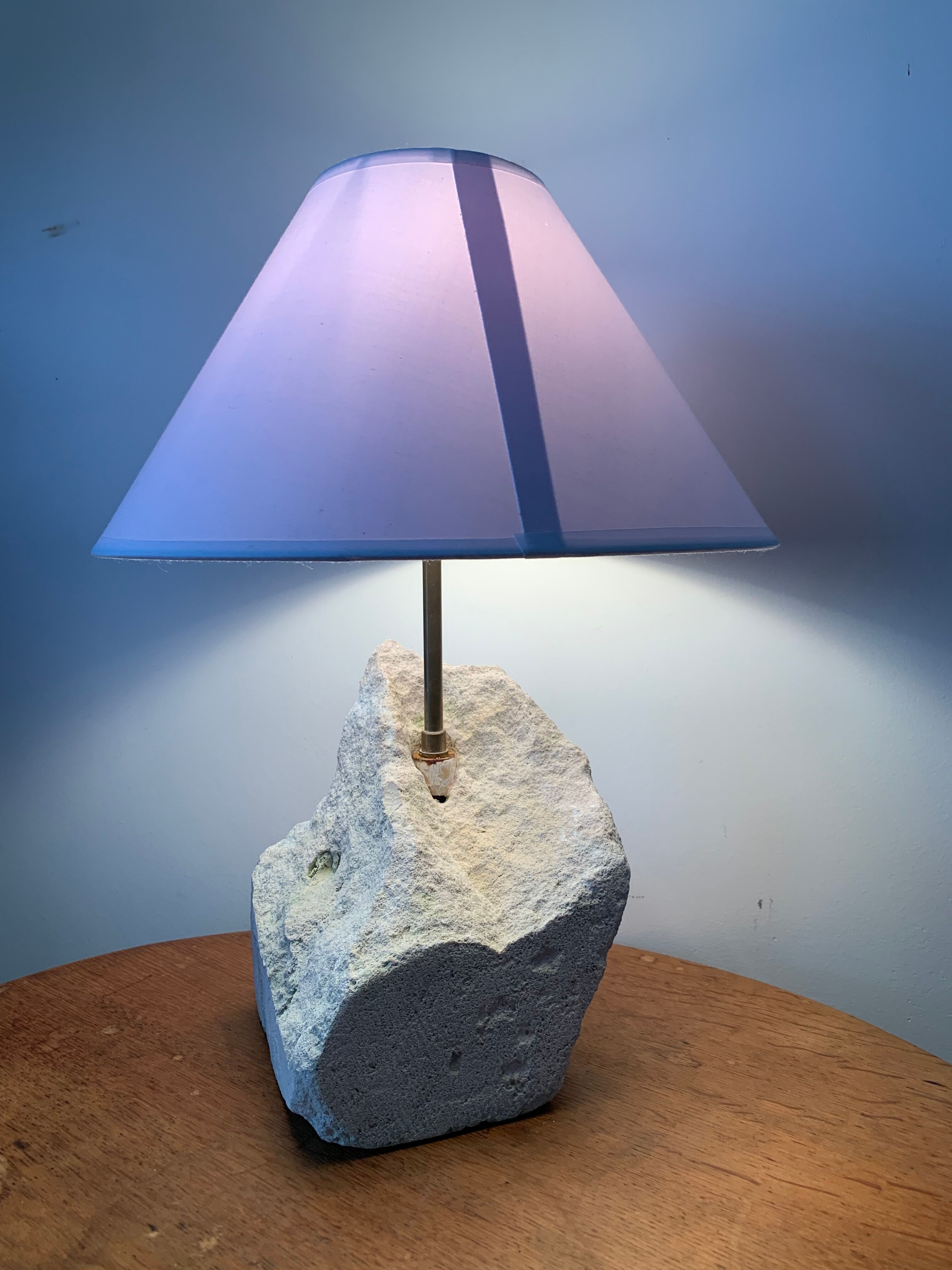 Ancient carved stone lamp