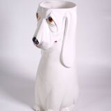 Umbrella holder ceramic dog design italy