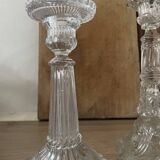 Lot of vintage glass candlesticks