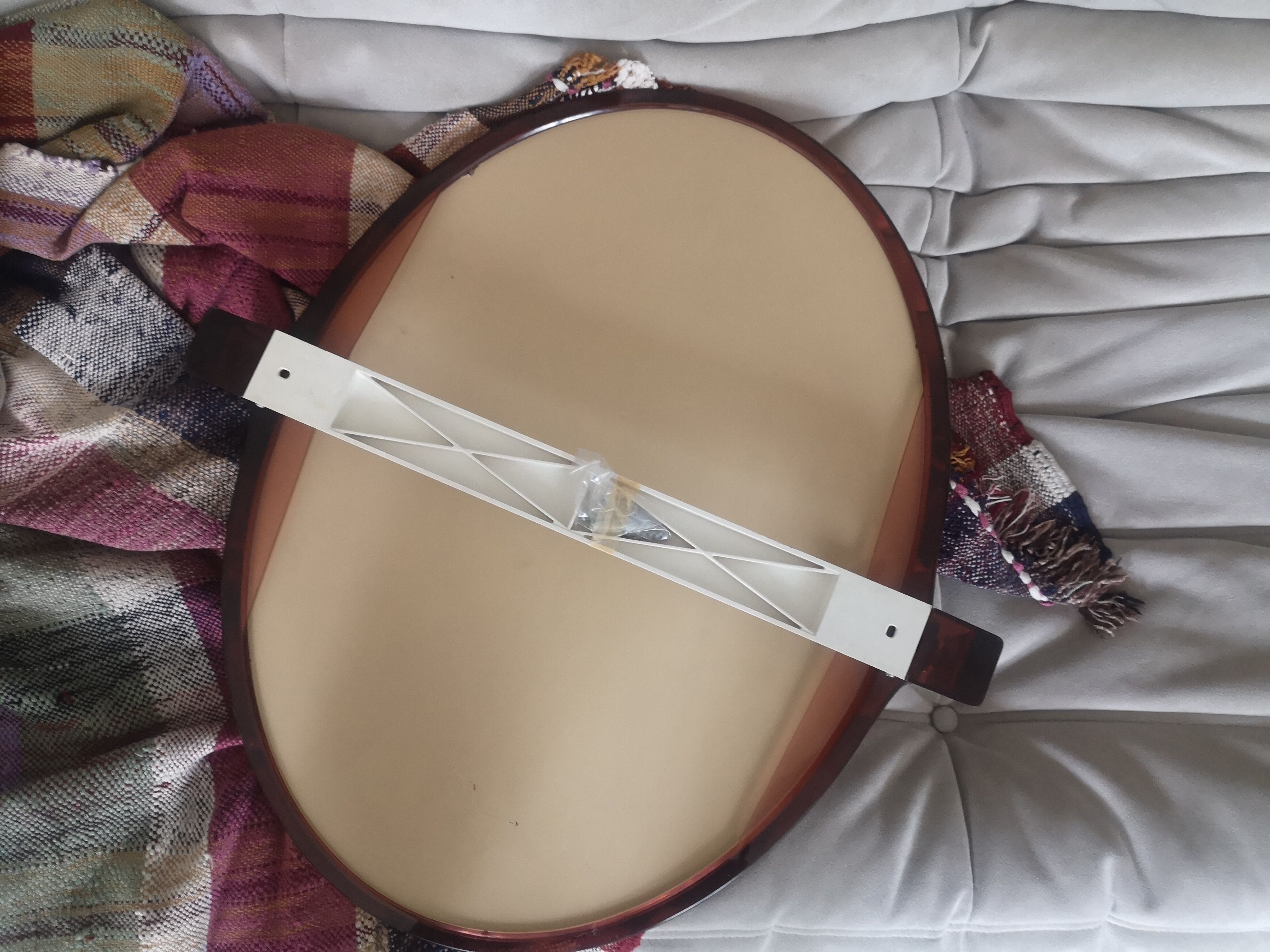 Oval swivel wall mirror design Allibert, 1970