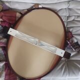 Oval swivel wall mirror design Allibert, 1970