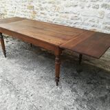 Oak farm table with two extensions