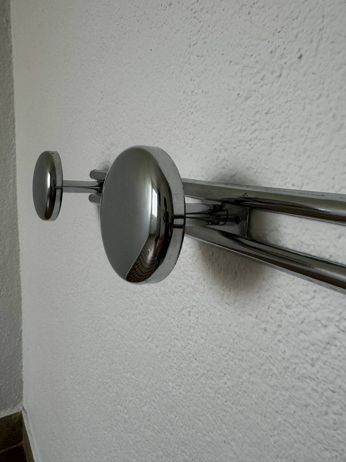 70s chrome metal coat rack (X2)