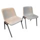 Pair of vintage Wilkhahn chairs, fibreglass shell, aluminium, 1970.