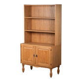Brutalist Oak Bookcase by Henning Kjærnulf, Denmark, 1960s