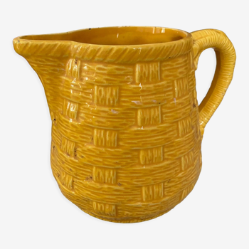 Digoin Sarreguemines pitcher yellow