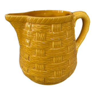 Digoin Sarreguemines pitcher yellow