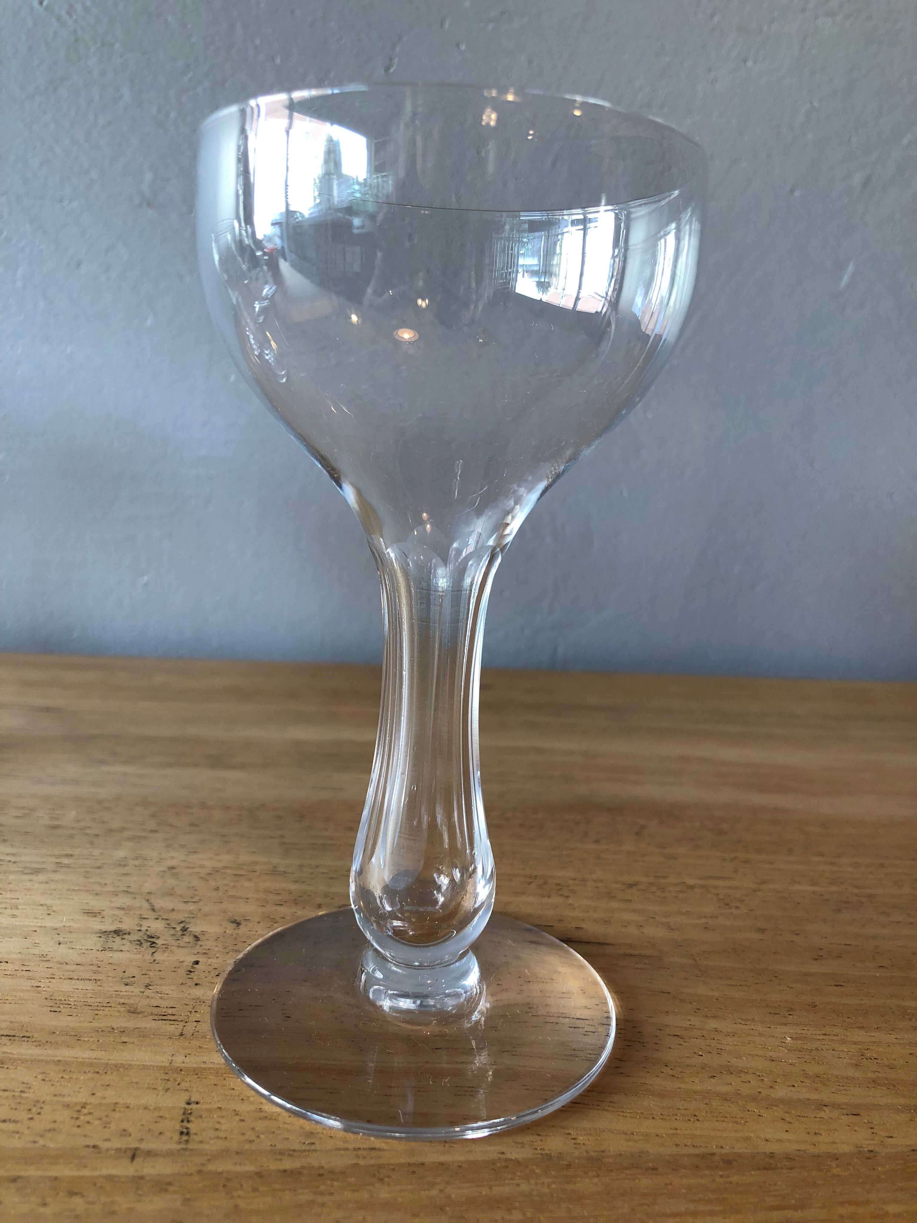 5 champagne flutes in Portieux crystal