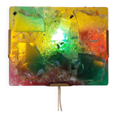 Lampe murale en verre brisé sculptural brutaliste par Cosack Leuchten.