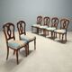 Antique walnut chairs with curved legs, Italy, mid-19th century.