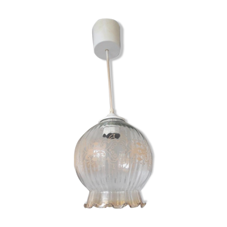 Suspension tulipe ambrée