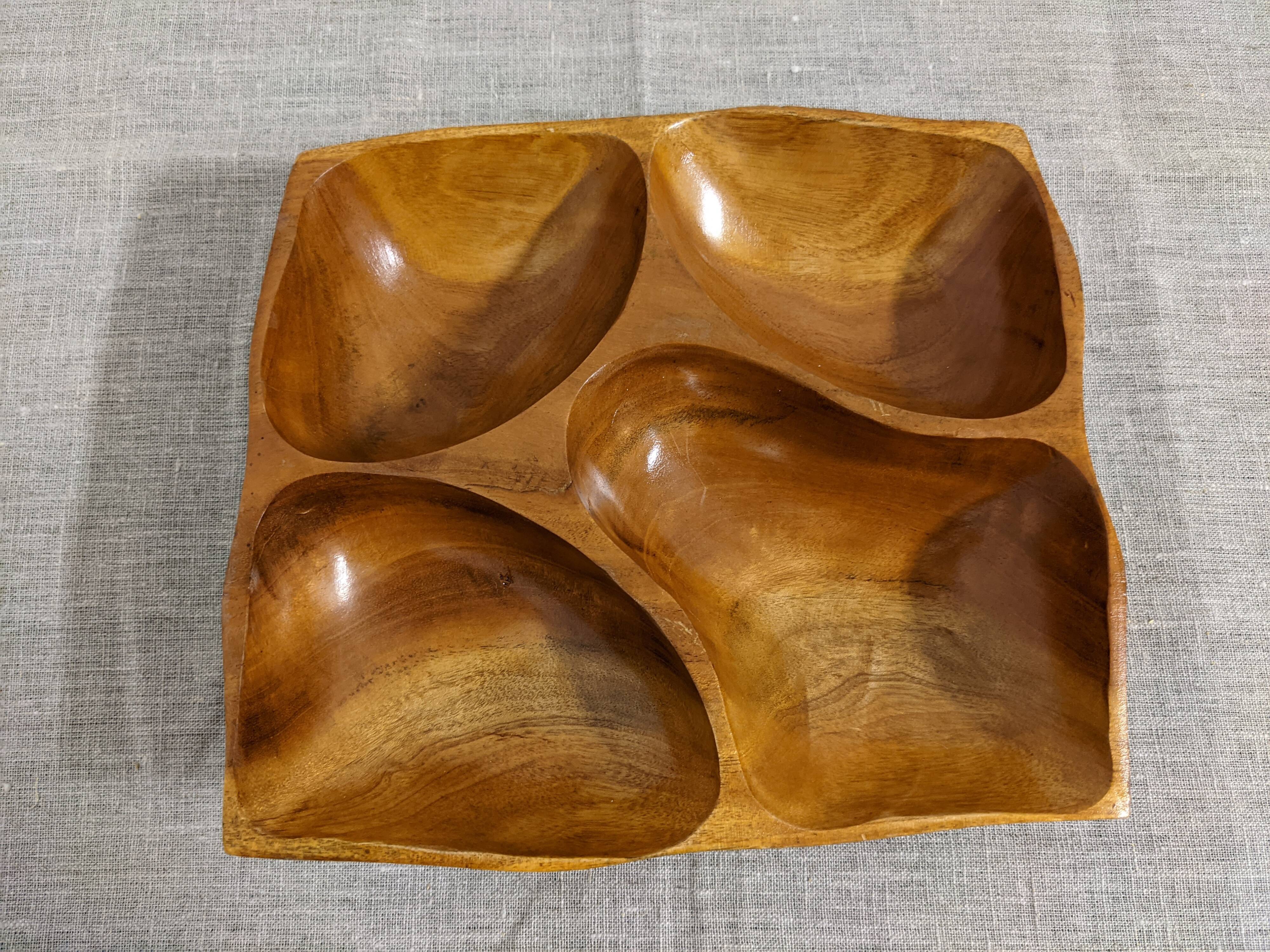 Teak ramekin cup from the 70s