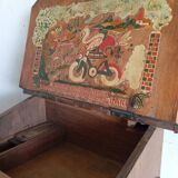 1900s oak desk with interior paint