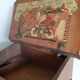1900s oak desk with interior paint