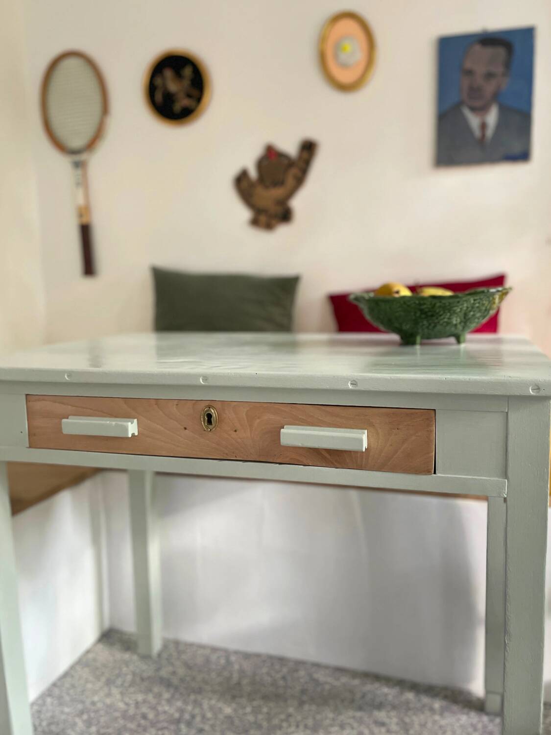 Painted wooden desk