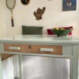 Bureau en bois peint