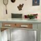 Painted wooden desk