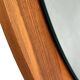 Vintage Round teak wall mirror 1970s wall mirror