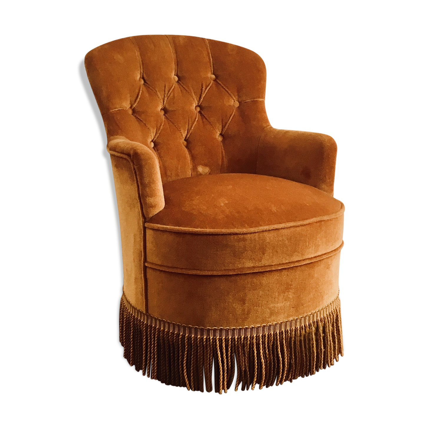 Toad velvet vintage armchair