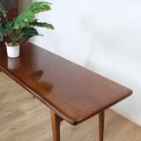 Table basse em bordet réhaussable et extensible 1960 suede