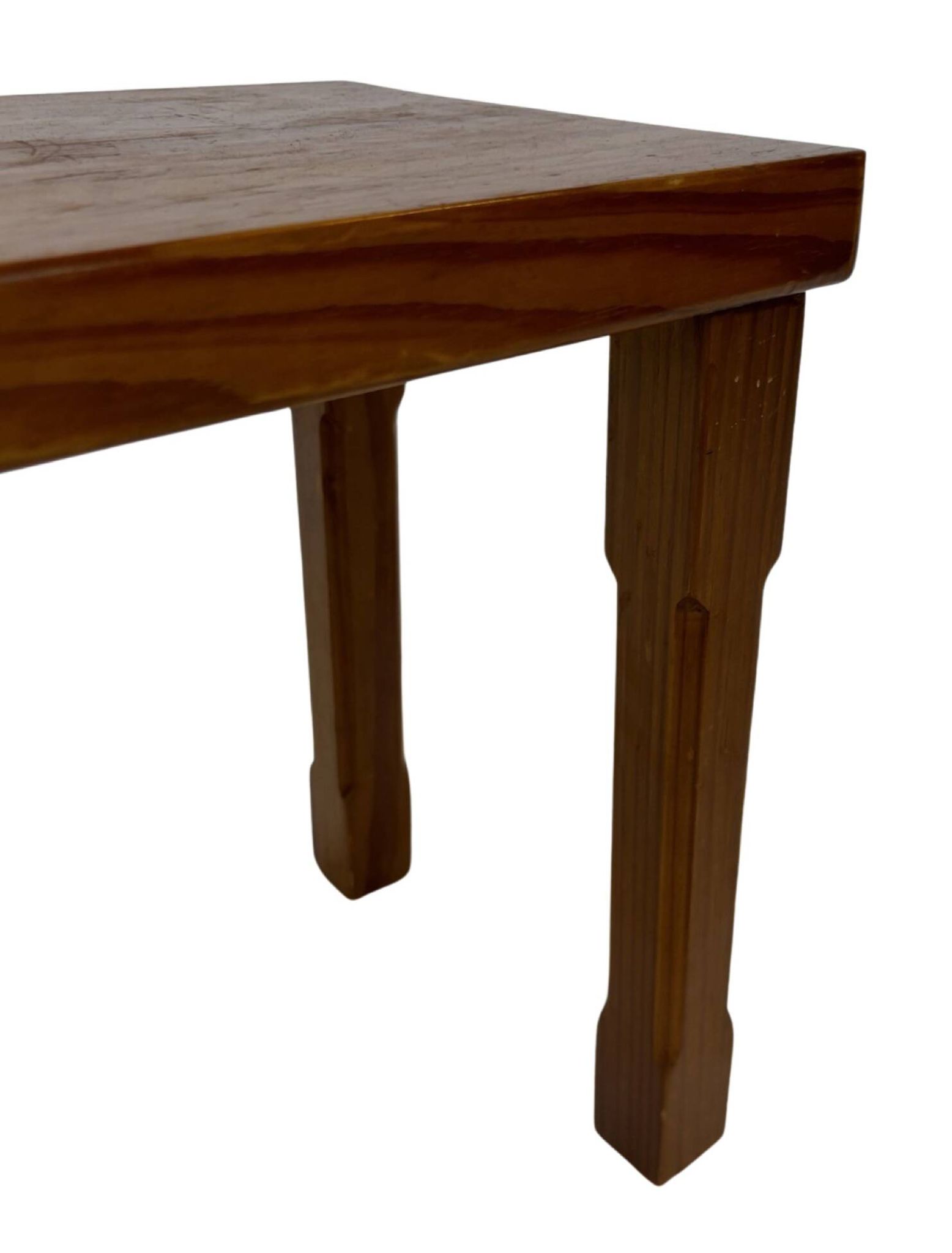 Vintage Set of 3 pinewood side or nesting tables 1970s nest of tables