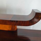 Art deco dining room sideboard in briar with upstand, 1940s