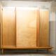 Scandinavian wardrobe 1960 honey color 4 doors L 205 cm