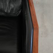 Fauteuil en cuir de vache au design Art Déco avec un look intemporel